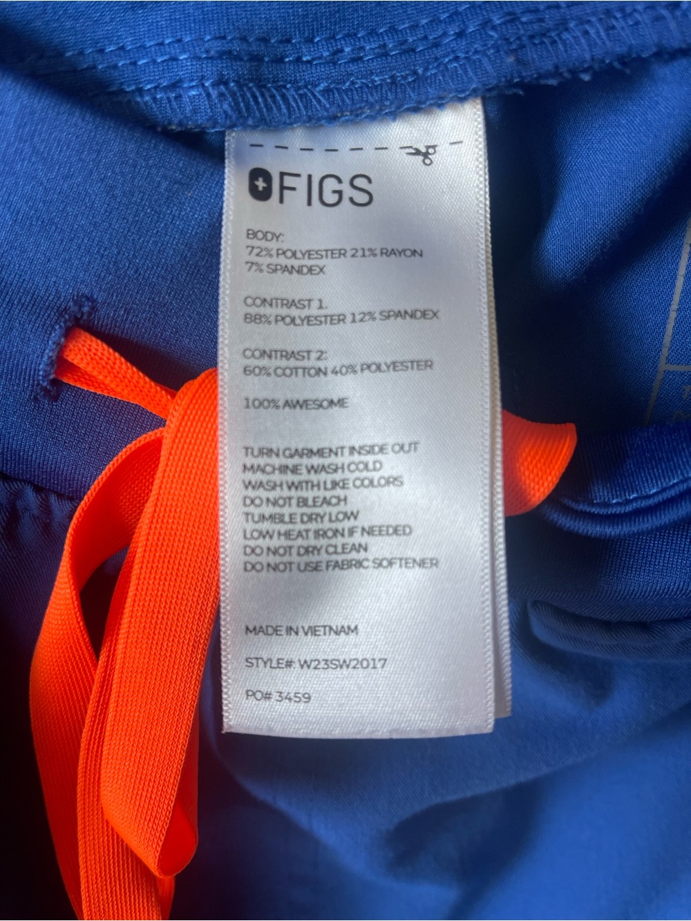 Figs high waisted Zamora joggers in winning blue, women’s size medium - Picture 4 of 4